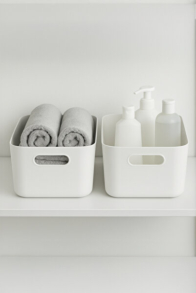 Fesya Home 4 Adet 3,5 Lt Düzenleyici Sepet, Organizer, Çekmece ve Dolap Düzenleyici Kutu