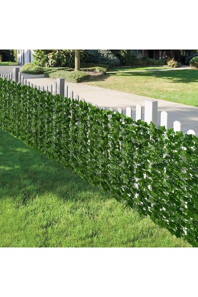 PLANT MASTER Gard paravan viu cu frunze artificiale, verde inchis, 300x100 cm