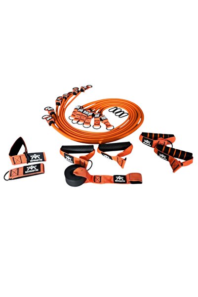 VAYNE Latex 18 Piece Resistance Band Set with Bag Total 145 kg Weight Band Door Back Power Band