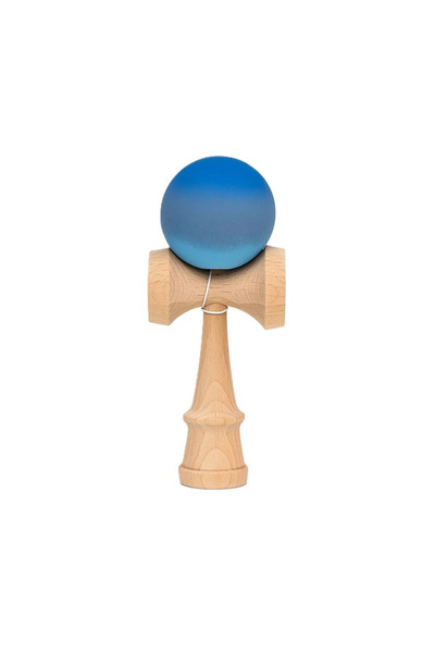 Berbis Kendama X Originala - Jucarie din Lemn, 18 cm, Model Albastru-Gri-Bleu in Degrade