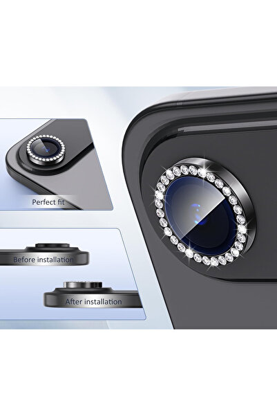 EDELFU iPhone 17 Air Stone Camera Lens Protector |   9H Hardness, Flashy Scratch-Resistant Camera Protection