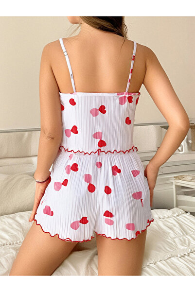 dorbe Women's Heart Print Sleepwear Set