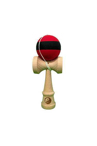 Berbis Kendama X Original - Ξύλινο Παιχνίδι, 18 εκ., Κόκκινο-Μαύρο-Κόκκινο Δί...
