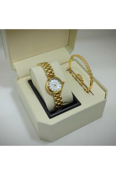 marblino Women's Set: Zircon Bracelet, Ring, and Luxury Marbleen Watch