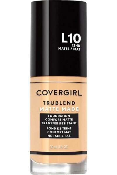 covergirl TruBlend Matte Made Liquid Foundation, L10 Fair Porcelain, 1 fl oz – Long-Lasting Matte Finish