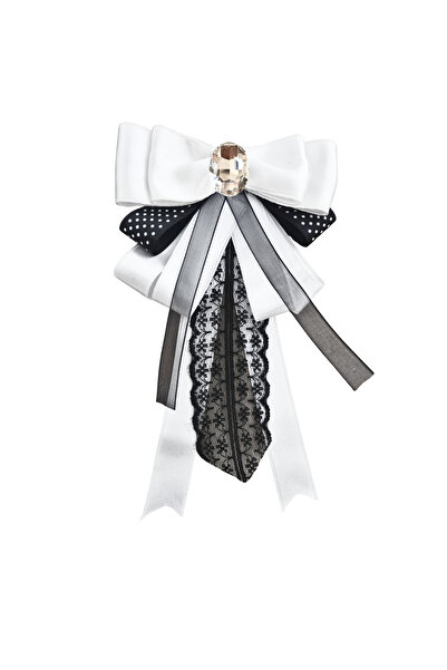 pegu baby collection TAŞLI,DANTELLİ BEYAZ SATEN YAKA ÇİÇEĞİ,YAKA BROŞ,Okul,ça...