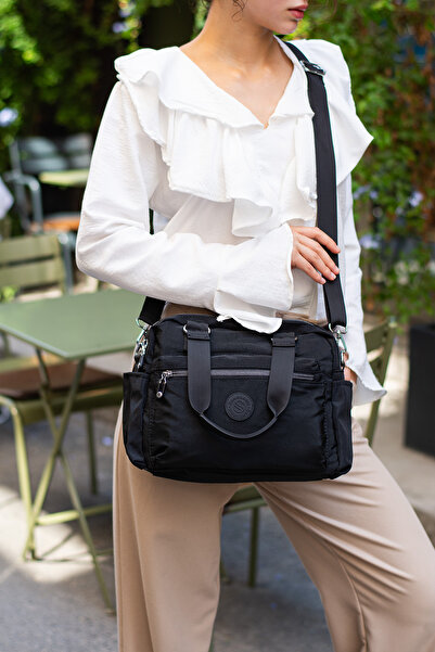 Sanmorris Sn 4018 suya dayanıklı çok bölmeli krinkıl çanta kol çantası omuz S...