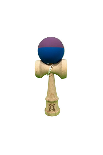 Berbis Kendama X Original - Ξύλινο Παιχνίδι, 18 εκ., Δίχρωμο Μωβ-Μπλε Μοντέλο