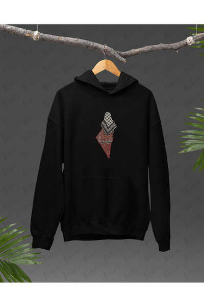 Nulivez هودي كبير الحجم مطبوع بتصميم فلسطيني عالي الجودة للجنسين