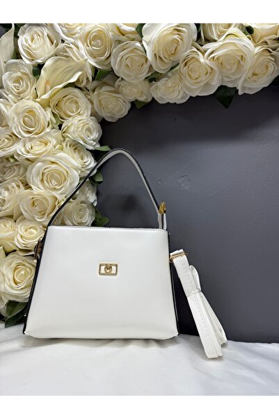 Mimoza Çanta Women's White Mini Hand and Shoulder Bag