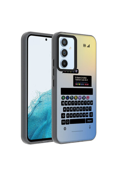 Khayra حافظة هاتف جالاكسي A54 منقوشة بغطاء صلب من نوع ASMA Dragon - لوحة مفاتيح