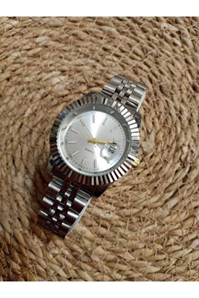 QUARTZ Takvimli Gümüş Çelik Kordon Kadın Kol Saati