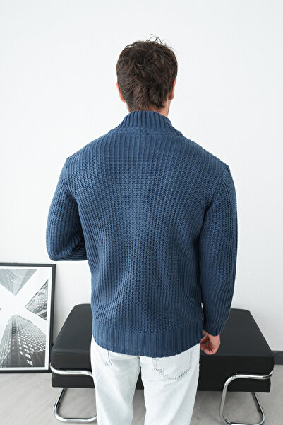 MARRAKECH Fermuarlı Örme Kalın Hırka