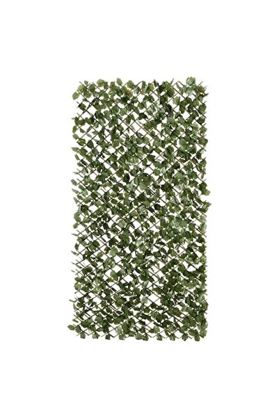 SERSIMO Panou de gard/paravan din lemn si frunze artificiale, extensibil, 100x200cm