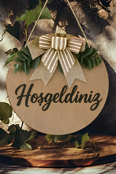 kutuTR Hoş Geldiniz UV BASKI 3D GÖRÜNÜMLÜ MDF Kapı Süsü | Askılı, Silinebilir...