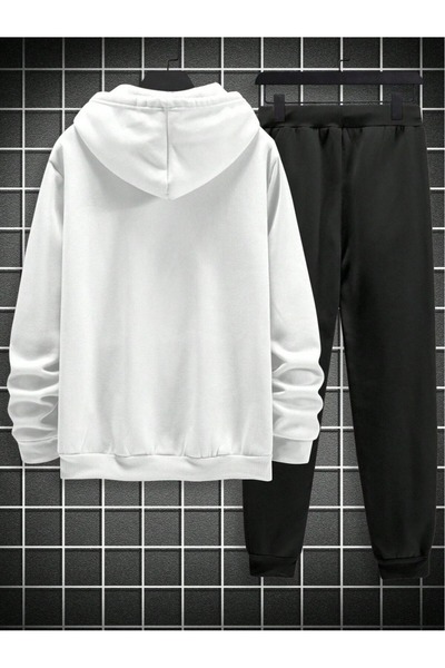 puolikuu Tracksuit Set Sweatshirt Jogger - Oversize Hoodie with Raised Print