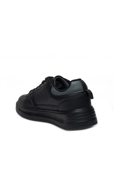 Volis Black Memory Foam Sole Daily Lace-Up Men's Sneaker Shoes