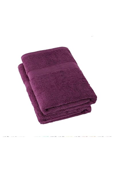 OEM Set of 2 100% Cotton Bath Towels Purple, 70x140 cm