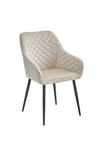 Avex Καρέκλα κουζίνας/σαλονιού σε στιλ πολυθρόνας, Artool, Nougat, βελούδο, μ...