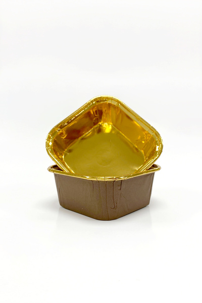 kidspartim Muffin Cake Capsule Brown-Gold 25 Pieces
