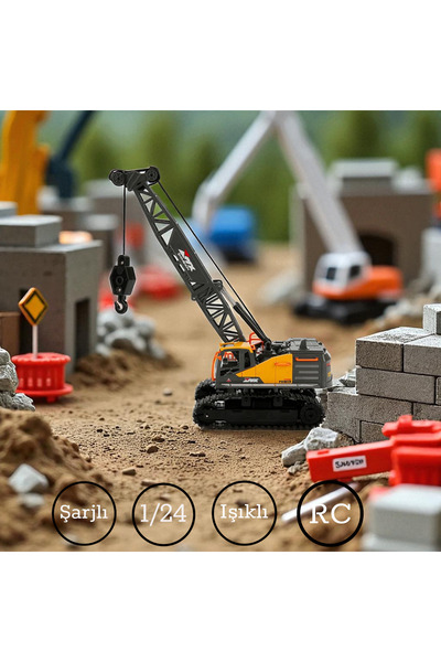 Sunman Uzaktan kumandalı İş Makinesi Paletli Vinç 1:24 Buldozer