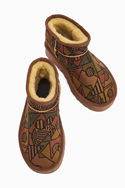 Limoya Lilly-Anne Desenli İçi Kürklü Kısa Bot