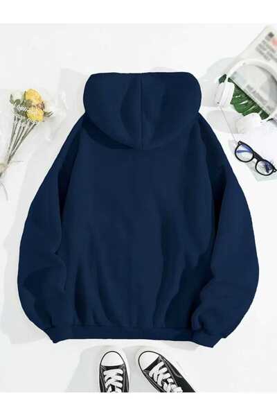 tkn your style Унісекс RELAX Світшот з принтом, модний оверсайз з капюшоном