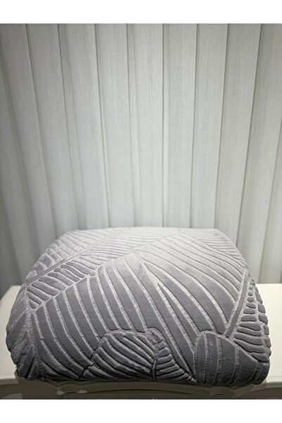 Merinos Elegans Embos Gri̇ Double Personality Blanket