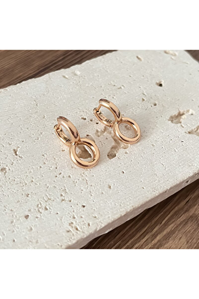ATELİER GİZEM Xuping kararmaz rose gold çelik kadın küpesi