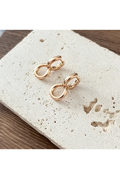 ATELİER GİZEM Xuping kararmaz rose gold çelik kadın küpesi
