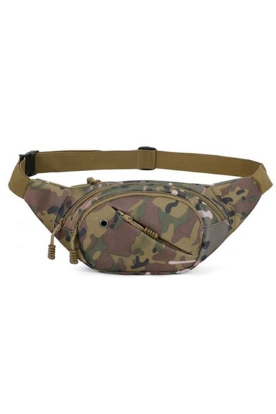 Zamo Αθλητική τσάντα μέσης, Zamo®, αδιάβροχο υλικό, ρυθμιζόμενη μέση, 4 θήκες, πράσινο Multicam