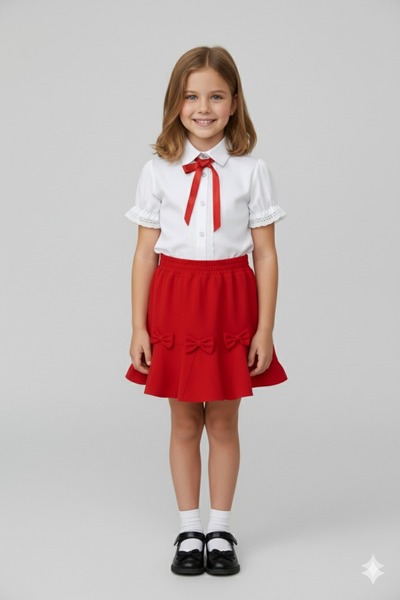 nacar çarşı Suknja sa volanima za devojčice, set sa belom košuljom, 29. oktob...