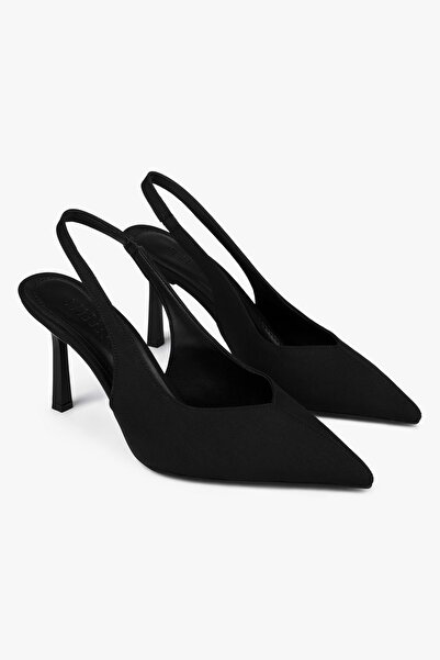 Shoeberry Women's Avoria Black Suede Stiletto