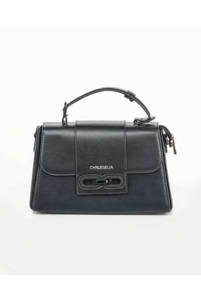 Finelook Elegant Women's Handbag with Twist Lock, Sturdy Handle, Detachable Strap & Matching Wallet
