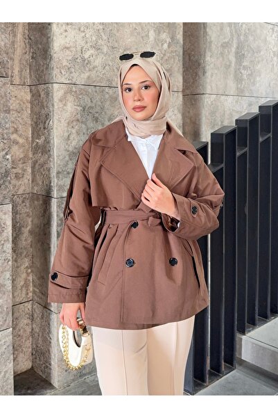 Niessa Butik Yeni Sezon Viral Kahve Trençkot