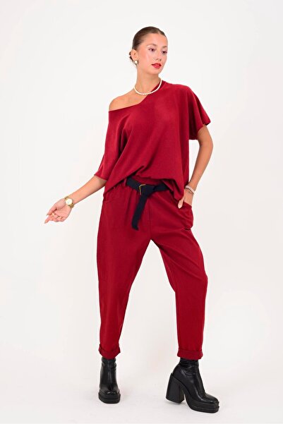 Park Moda 8600 Belt-Detail Jogger Gabardine Pants