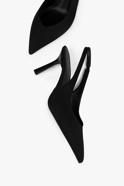 Shoeberry Women's Avoria Black Suede Stiletto