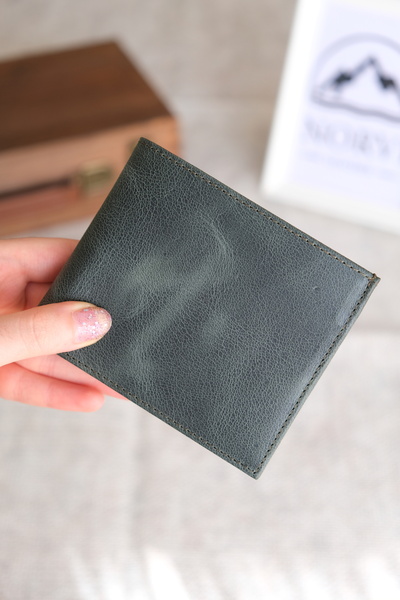 Norvi Leather Genuine Leather Hidden Zipper Men's Wallet Card Holder