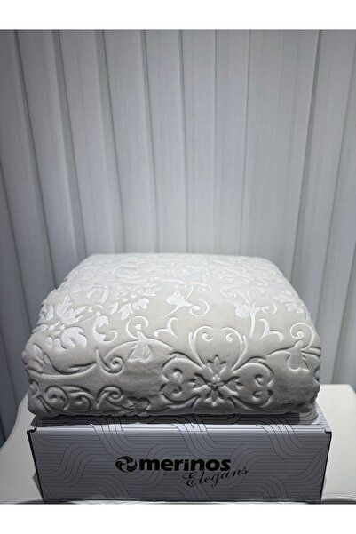 Merinos Elegans Embossed Stone Double Blanket