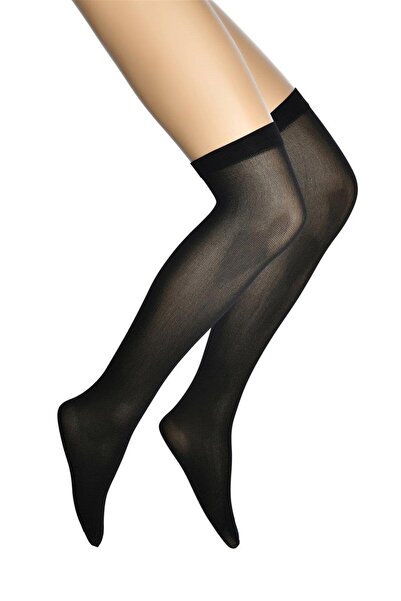 Işşıl Teacher Medium Thick Elastic 40 Denim Socks Without Garter Belt