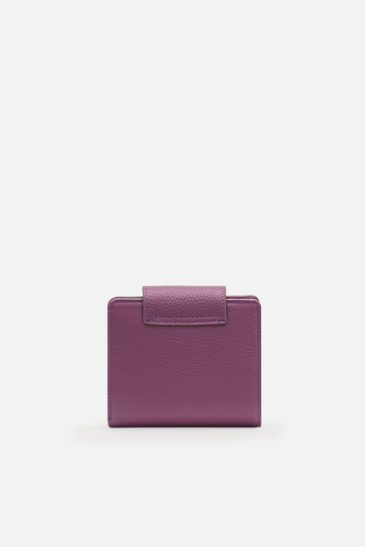 MAFİ Nomed 100% Natural Purple Leather Compact Wallet – 11×10 cm
