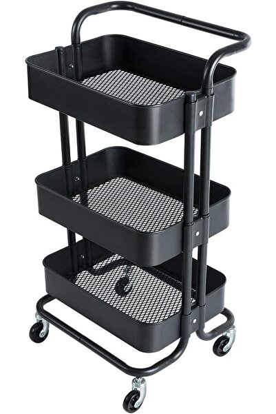 AZAF 3-Tier Rolling Storage Cart Moveable Trolley For Kitchen Bathroom Medical Cart Mobile Beauty Salon