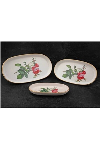 SERAMİKCİ Rose 3-Piece Boat *12
