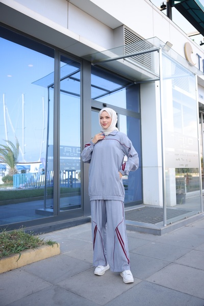 Ryzi Moda Γυναικείο Σετ Αθλητικής Φόρμας Hijab Διπλό