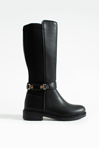 Neva'nın Butiği حذاء نسائي طويل بتفاصيل مشبك من LOE