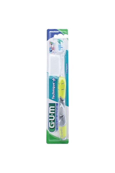 GUM Χειροκίνητη οδοντόβουρτσα, GUM, Technique Plus Compact 493, Βαθύ και απαλ...