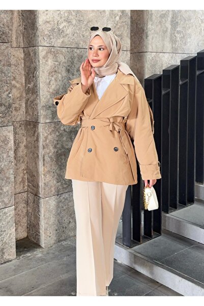 Niessa Butik Yeni Sezon Viral Camel Trençkot