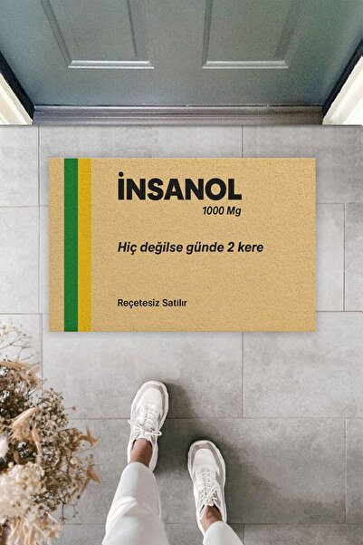Dormot Modern Digital Printing Doormat - Humor Humanoid Door Front Mat 70X45Cm