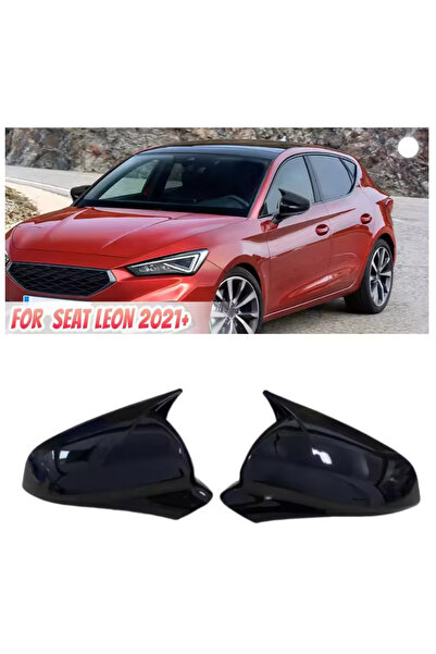 KOTO Seat Leon MK4 Cupra FR ST 2021 - 2025 Yarasa Ayna Kapağı Parlak Siyah