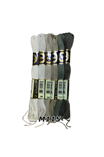 EleganTShoP Airo Muline Etamin Koton Nakış İpi İpliği 6 Adetli Set